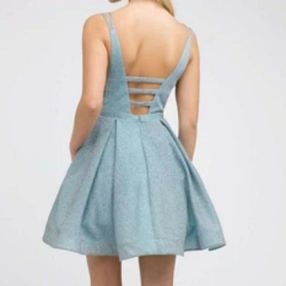 METALLIC ILLUSION EVENING FORMAL GOWN BURGUNDY PINK BLUE - Picture 5 of 7